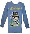 Men's Ed Hardy Shirt Long Sleeved Blue Size Medium Brad