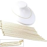 12 Gold Plated Chain Cable Necklace Pendant Jewelry 18