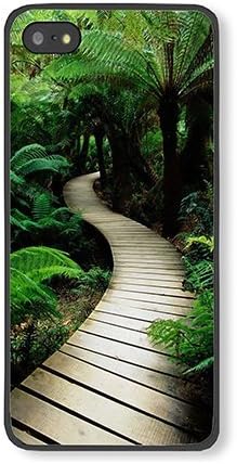 iPhone 5-5S-SE Case Wood Path In The Jungle Balck Rubber Soft Case For iPhone 5-5S-SE TPU Case