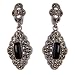 Onyx Drop-earrings Sterling Silver Jewelry 1.5 Inches