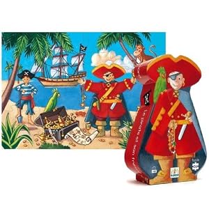 The Pirate And His Treasure Silhouette Puzzle by Djeco