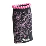 Produkt-Bild: TINKERBELL FAIRIES Handysocke mit silber Strass Steinchen besetzt - DISNEY - Handy MP3 -Socke Handytasche (Gr. 11 x 6 cm) / Elfe Handysocke Farbe SCHWARZ