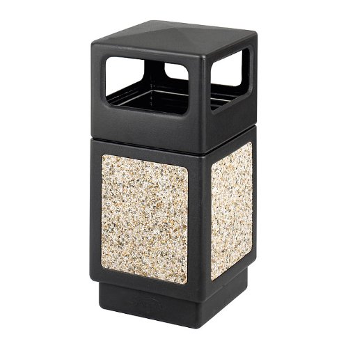 Safco(R) Aggregate Panel Outdoor Receptacle, Side-Opening, 38 Gallons, 39 1/4in.H
