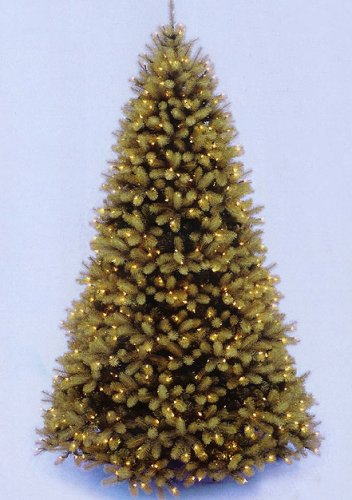12' Downswept Douglas Fir Pre-Lit PE Artificial Christmas Tree - Clear Lights