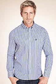 Big Tall Blue Harbour Pure Cotton Striped Oxford Shirt