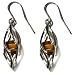 Sterling Silver Honey Amber Millennium Collection Earrings