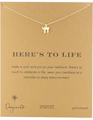 Dogeared Heres To Life-Chai Necklace, 18"