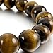 Men,Women's 10mm 12mm Bracelet Link Wrist Energy Stone Agate Brown Buddha Mala Beads