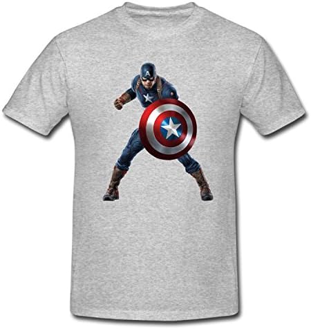 Nanmen Youth Super Hero Captain America Civil War Fashion T Shirt grey L