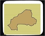 Decorated Mouse Pad with geographical, map, "Burkina Faso", outline, geography, region, place, land