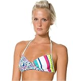 HURLEY PATCHWORK DELIGHT TWIST BANDEAU PINK XS