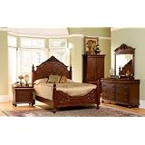 5pc Isabella Collection Solid Hardwood Queen Size Bedroom Set by AtHomeMart