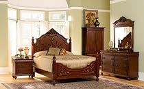 Hot Sale 5pc Isabella Collection Solid Wood Eastern King Size Bedroom Set