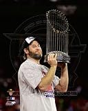Lance Berkman - 2011 World Series Championship Trophy - MLB 8x10 Photo (St Louis Cardinals)