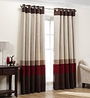 Cafe Stripe Eyelet Curtains