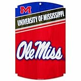 NCAA Mississippi Rebels Wood Sign