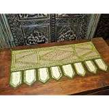 Asparagus Beads Sari Toran Wall Tapestry Topper Valance Free Shipp