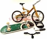 BMX SUSPENSION BIKE with SKATEBOARD - METALIC GOLD