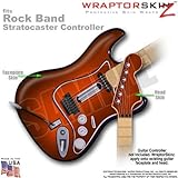 Colorburst Orange WraptorSkinz Skin fits Rock Band Stratocaster Guitar for Nintendo Wii, XBOX 360, P