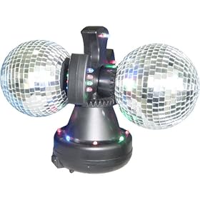 Twin Mirror Ball Disco Lamp