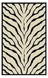 Nejad Rugs white Zebra 2 6 x 6 Area Rug