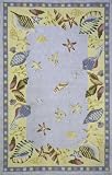 4' x 6' Rectangular Momeni COASTCC-04LBL4060 Light Blue Color Hand Hooked Chinese Coastal Collection Rug