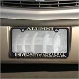Arkansas Razorbacks Black Alumni Engraved License Plate Frame