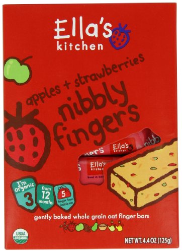 Ella's Kitchen Nibbly Fingers, Strawberries and Apples, 4.4 Ounce (Pack of 8)