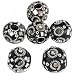 6 Round Black Lac Kashmiri Beads Jewelry Beading Craft