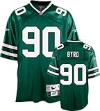 Dennis Byrd Green Reebok NFL Premier Throwback New York Jets Jersey