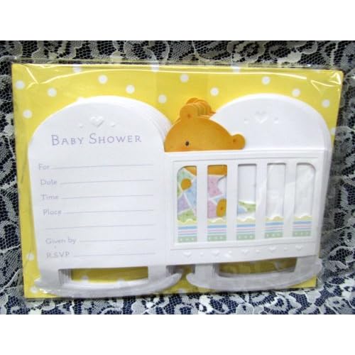 Hallmark INH2005 Pop-Up Crib Baby Shower Invitations