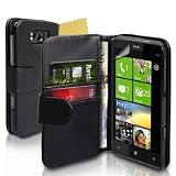 Schwarz Leder Portemonnaie Schutzh�lle F�r HTC Titan Mit Displayschutzvon "Yousave"
