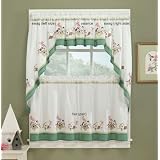 Bird Song Kitchen Curtain Swag Top (pr) by 