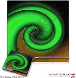 Sony PS3 Slim Skin - Alecias Swirl 01 Green