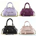 Ladies Designer Inspired Shoulder Bag / Handbag BLACK PEACH PURPLE WHITE
