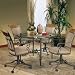 Pacific Crest Glass Top Dining Table Base Finish: Bronze, Table Style: 48
