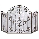 Rustic Scrollwork Iron Florentine Screen [Kitchen]