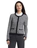AK Anne Klein Women's Open Front Cardigan Sweater, Black Multi, X-Large
