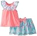 Little Lass Baby Girls' Knit Top with Butterfly Print Skirt Set