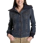 BANDOLINOBLU Women's Jennifer Knit Collar Jean Jacket