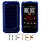 TUF TEK Clear Bright Blue Argyle TPU Candy Skin Cover Case for HTC Droid In ....
