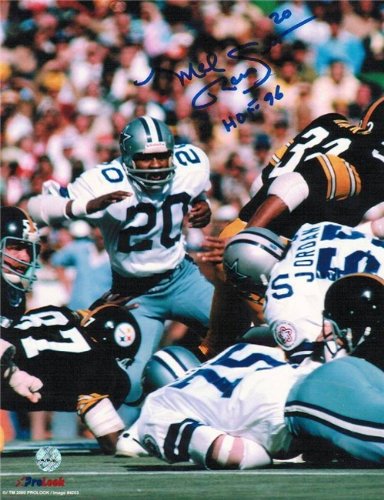 Mel Renfro Autographed/Hand Signed Dallas Cowboys 8x10 Photo Inscribed ''HOF 96''