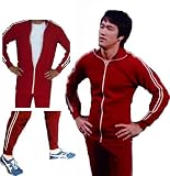 VINTAGE STYLE 2-PIECE RED BRUCE LEE LONGSTREET TRACKSUIT *SMALL*