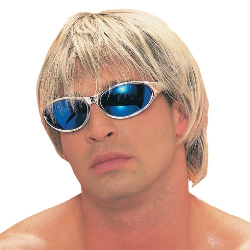 Adult Blonde with Brown Surfer Dude Costume Wig