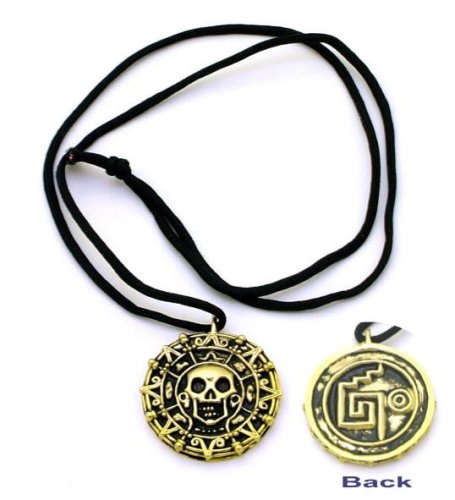 Pirate Gold Skull Pendant,