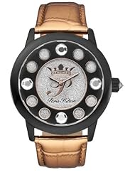Paris Hilton Womens PH.13181JSB/02 Fame Pave Glitter Rose Leather Watch