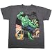 Search : THE INCREDIBLE HULK "HULK OUT" Licensed Charcoal Juvy Tee