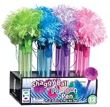 Raymond Geddes, 67755, Shaggy Ball Pop Out Pens, assorted colors, 12 per display