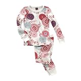 Tea Collection Chrysanthemum Bud Print Sleepwear Set, Milk, 12-18 Months