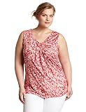 AK Anne Klein Womens Plus-size Tonal Print Knit Top